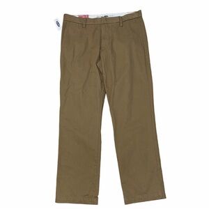 Old Navy Mens 33x32 NWT Olive Khaki Straight Leg Cotton Chino Work Pants Casual